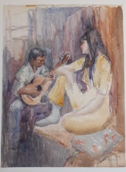 Edgardo Coghlan Acuarela Original