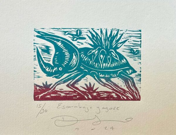 Escarabajo y agave